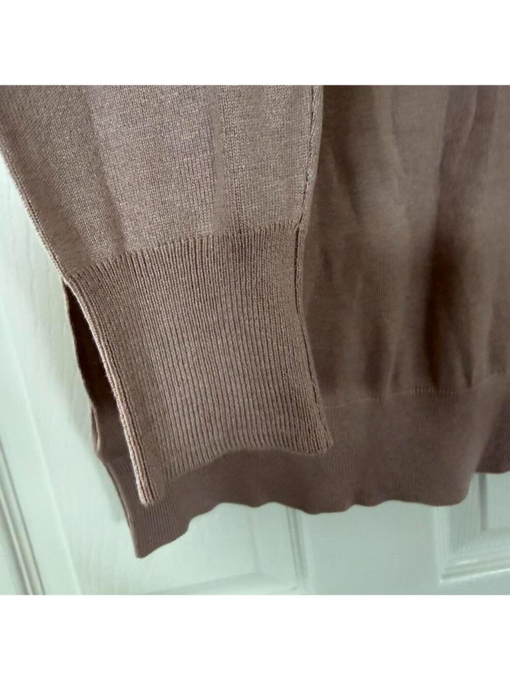 NWT H&M Pink Turtleneck Ribbed-Knit Sweater Size M - Picture 6 of 7